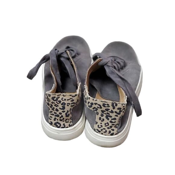Lucky Brand Suede Grayish Brown & Leopard Suede Sneakers - Picture 4 of 7